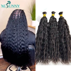 Bulk Human Hair For Braiding Wet And Wavy Curly Bulk Human Hair Bundles Extensions Wholesale Boho Braids Human Hair Double Drawn