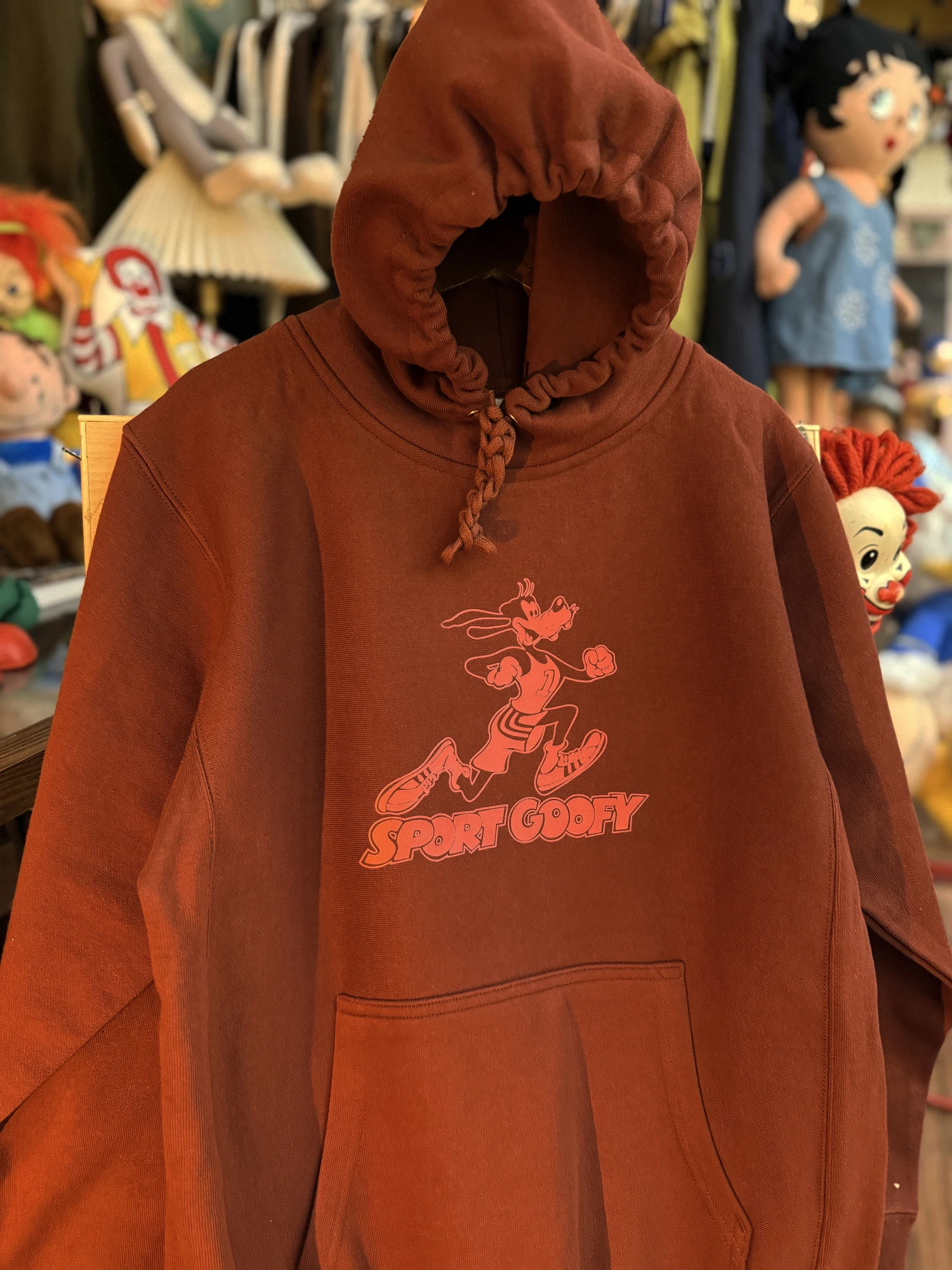 Felpa Vintage con Cappuccio Foderata in Cotone e Poliestere, Stile Retrò per Corsa e Tempo Libero