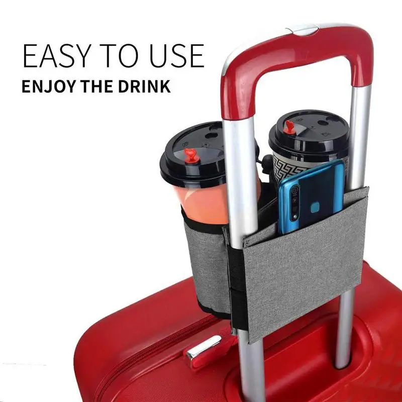 Luggage Cup Holder Cup Holder With Hands-free The Cup Holder For Roll Suitcase Handles Free Your Hand Essential Flight Attendant