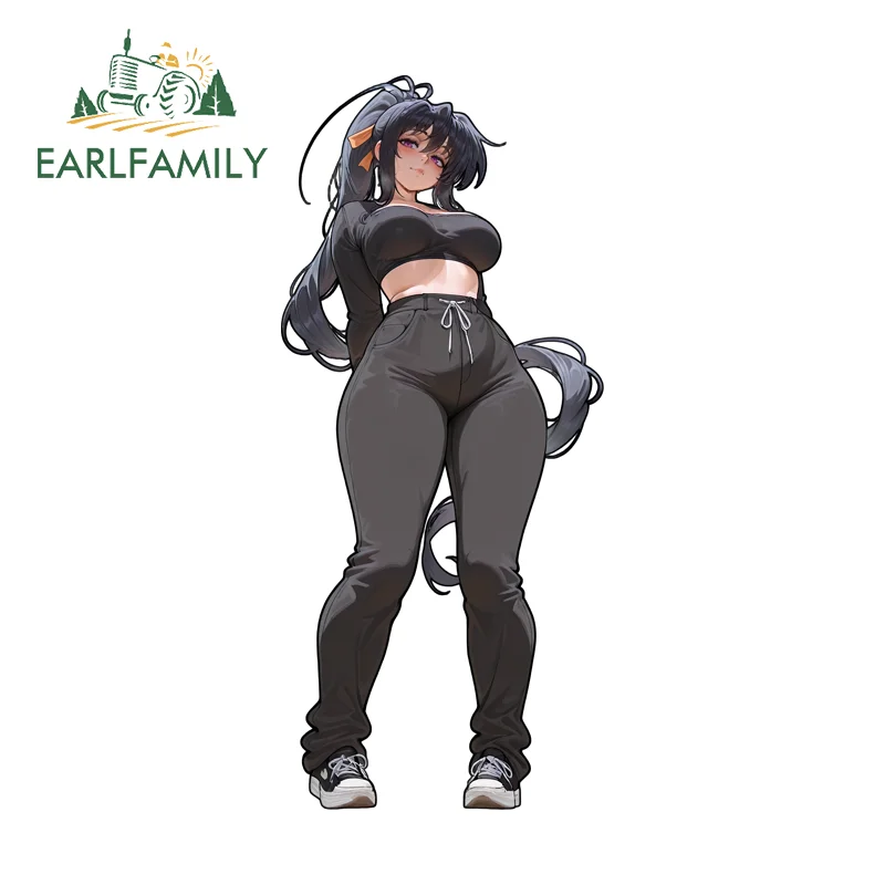 EARLFAMILY Seductive Himejima Akeno Graffiti Stickers Hot Anime Item Racing Drifting Decal Vinyl Scratch-Proof VAN Decoration
