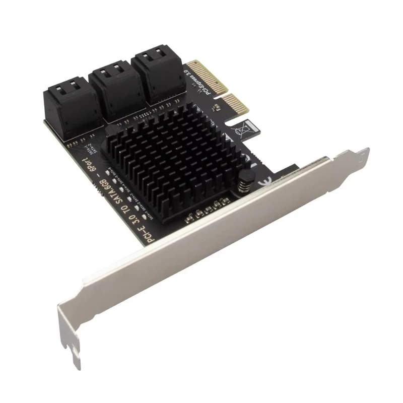 PCI-E to SATA 3.0 Expansion Card 4 Ports 6G PCIE to SATA 3.0 Adapter for SSD IPFS Hard Drive