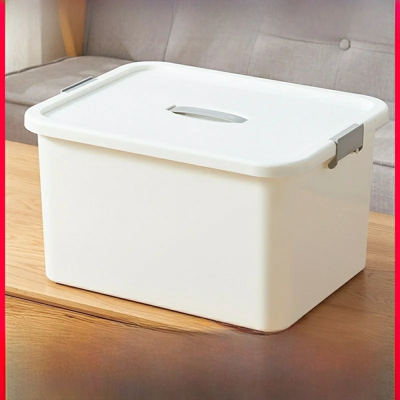 

Large Capacity Plastic Storage Box Thickened Handheld Clothes Organizer Box Home Use Storage Solution Modern Japanese Style