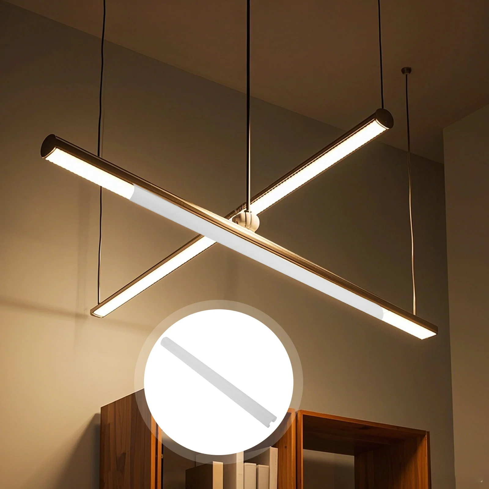 

Led Tube Cover Light Diffuser Shield For Chandelier Decoration Lamp Shade Led Strip Channel Mount Fluorescent Guard Bar