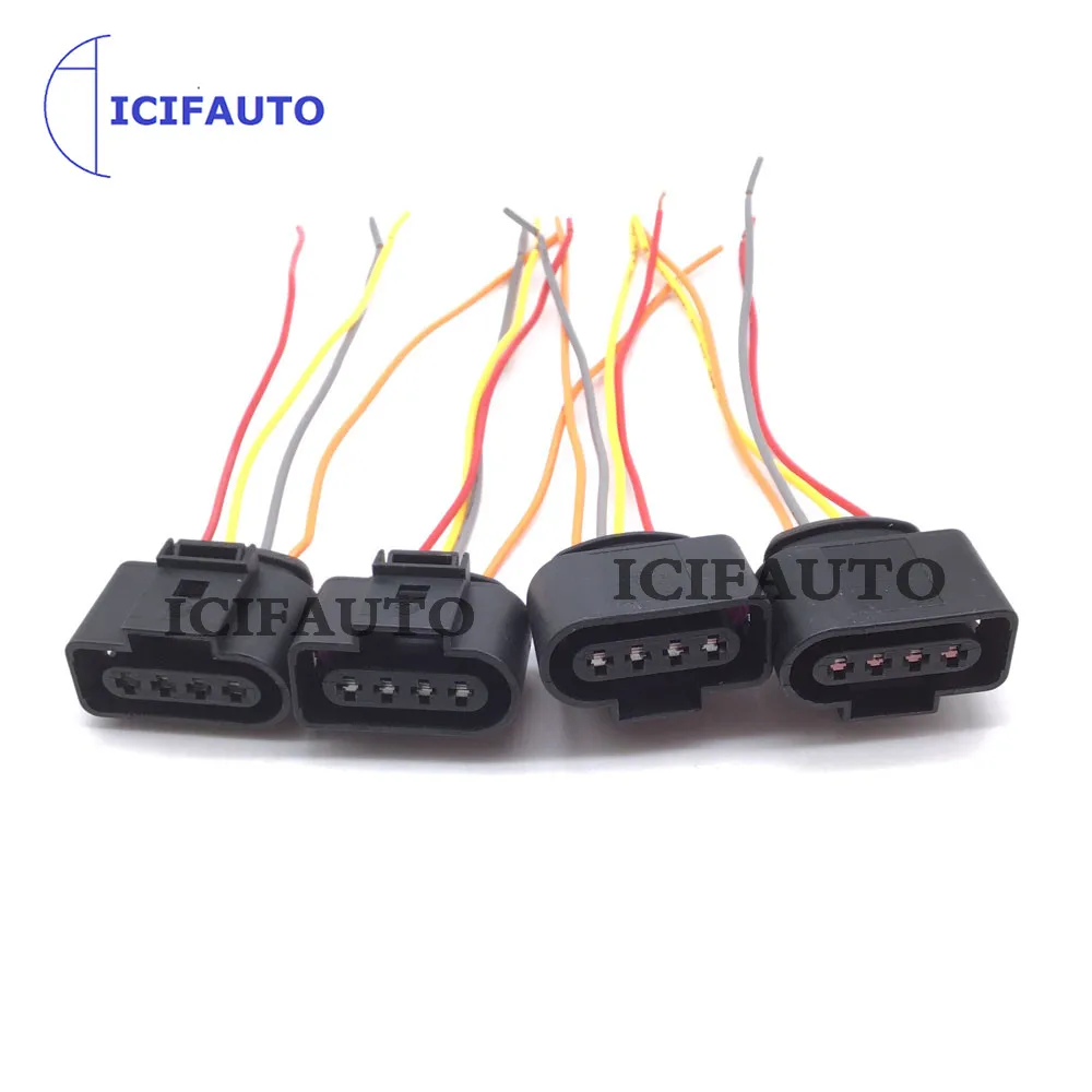 4 x Ignition Coil Connector Harness Plugs Wiring  for Audi A4 VW 1J0973724 , 07K905715F, 06H905115B, 06E905115E