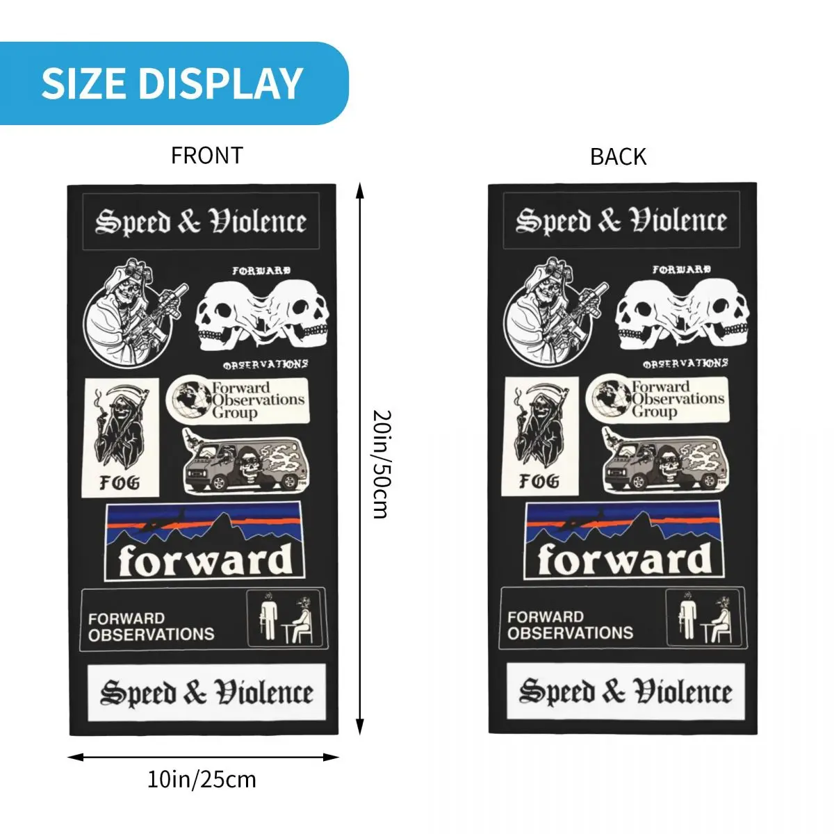 Forward Observations Group Bandana Neck Cover Printed GBRS Balaclavas Wrap Scarf Multi-use Headwear Running Unisex Breathable image 6