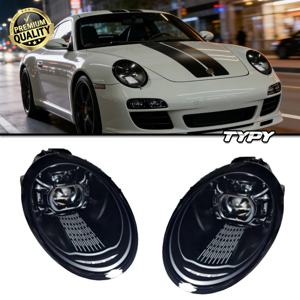 

TYPY Headlights Car For Porsche 911 997 Headlight 2005-2012 997.1 997.2 Upgraded Dynamic Turn Car LED Matrix Headlight Assembly