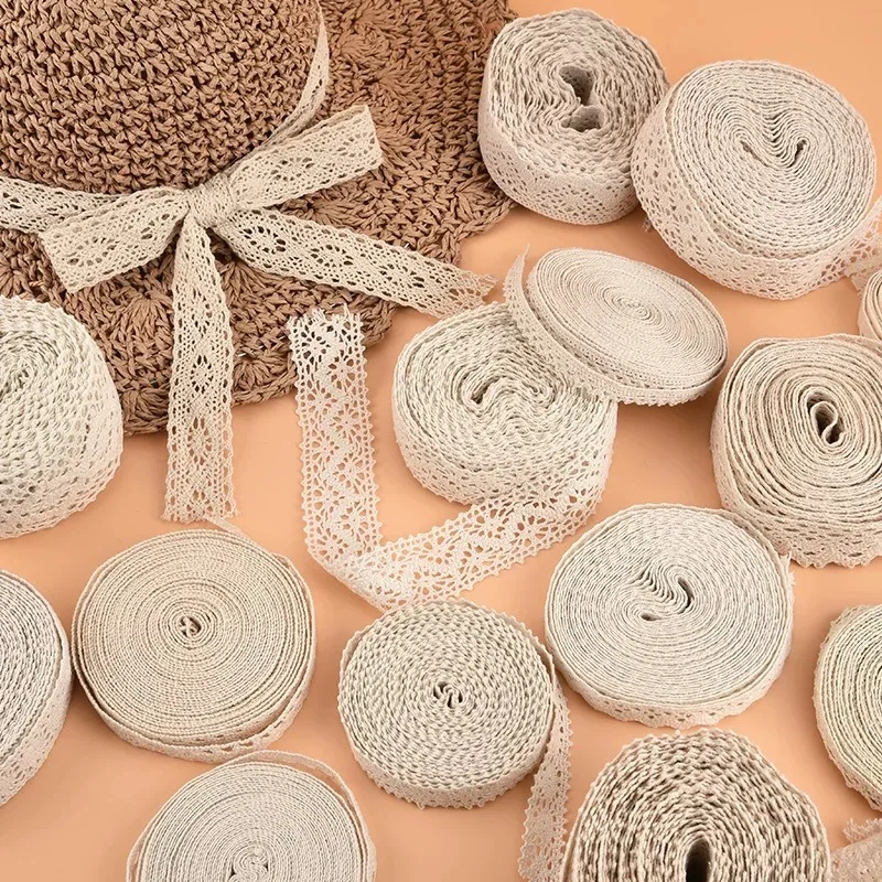 5yards Cross-border lace cotton thread hollow lace ribbon handmade clothing accessories hair accessories  skirt lace A001