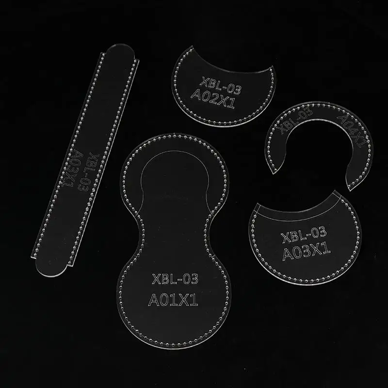 Leather Craft Acrylic Template For Mini Coin Purse Earphone Storage Bags DIY Making Beginners DIY Handmade Sewing Stencil Tool