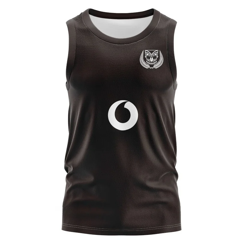 VEST  2023 New Zealand Warriors training jersey men's retro version(Custom name and number )