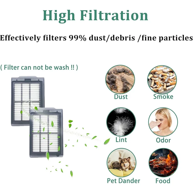 Per Irobot Roomba Plus 505/405 Combo Robot Aspirapolvere Spazzola Filtro HEPA Mop Panno Sacchetto per la Polvere Kit di Sostituzione (16 PZ) Spare-A58E