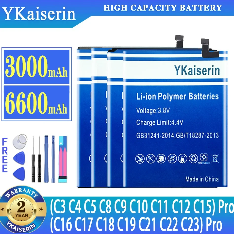 Аккумулятор YKaiserin для Oukitel C3 C4 C5 C8 C9 C10 C11 C12 C15 C16 C17 C18 C19 C21 C22 C23 Pro C16Pro C5Pro C12Pro C11Pro C18Pro