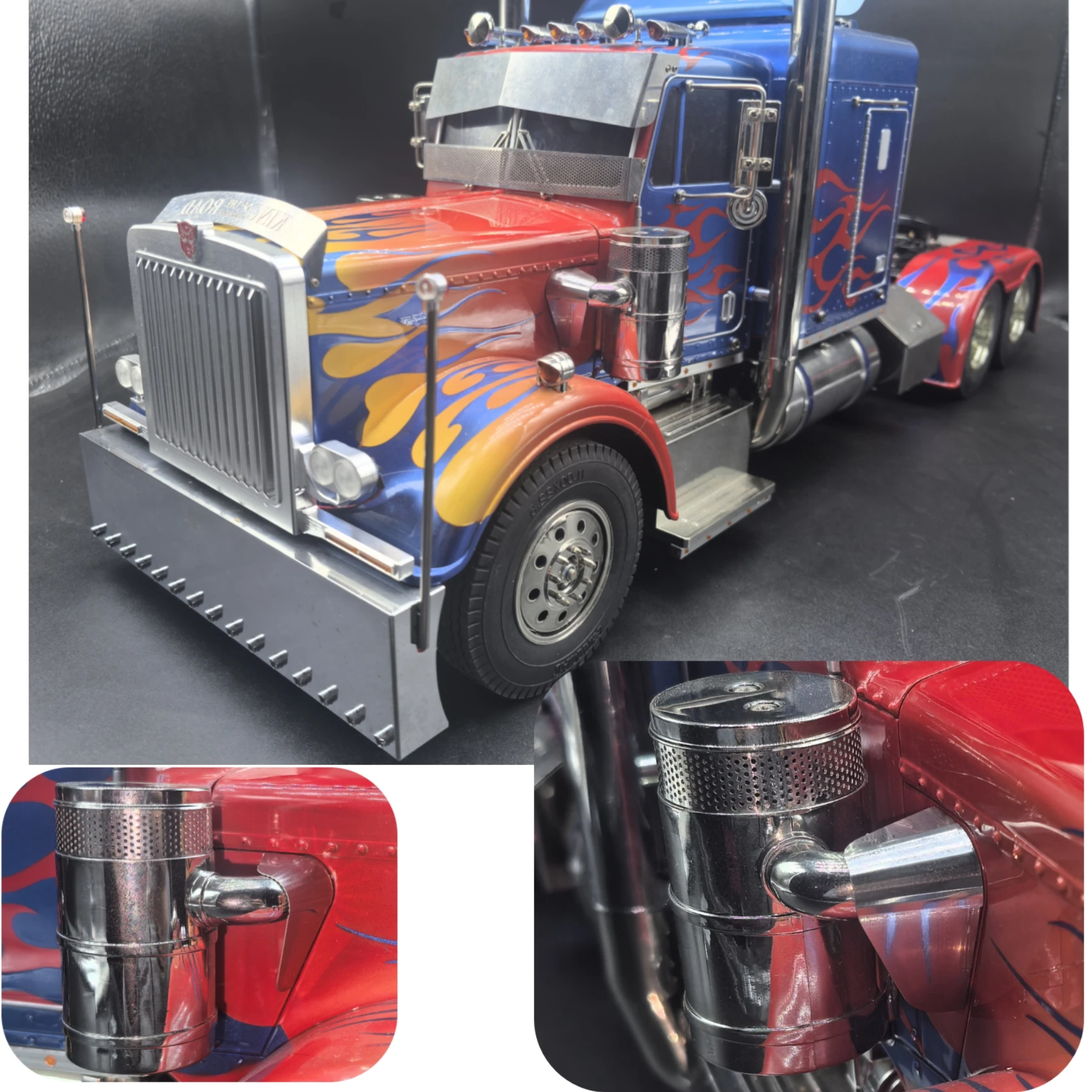 Air Filter Windshield for Tamiya 1/14 RC Truck King Hauler 56301 56344 1:14 Tractor Tipper DIY Parts