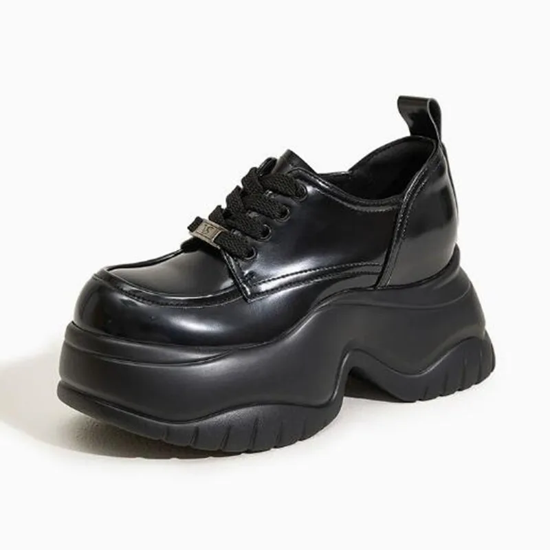 

2026 New 9cm Microfiber Leather High Brand Spring Autumn Platform Wedge Women Luxury Chunky Sneakers Pumps Fashion Pumps Shoes