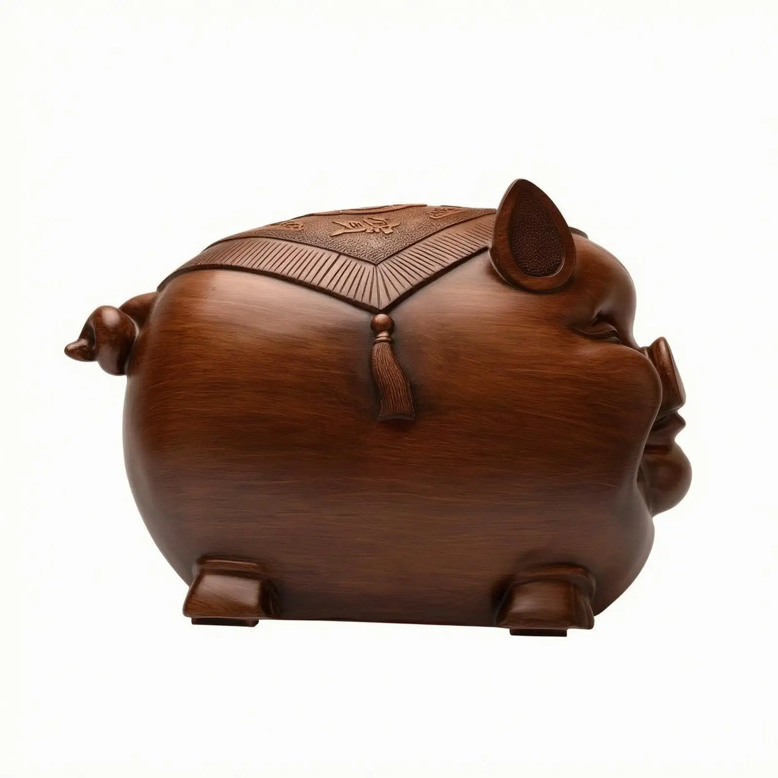 Pig-Shaped Coin Bank Bank Decorative Resin Piggy Bank Chinese-Style Pig Currency Box Ornate Sculpted for Home Decor Enthusiasts