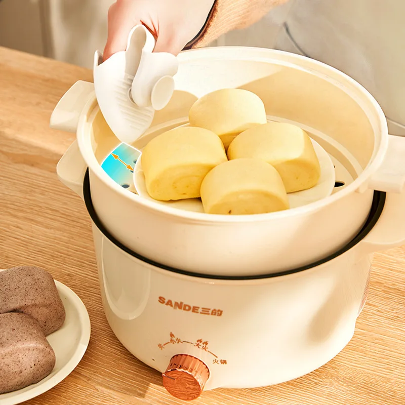 شكل قلب سيليكون قفازات عازلة للحرارة مقاومة للحرارة سميكة يغطي اليد مقاومة درجات الحرارة العالية المضادة للانزلاق مقاطع اليد