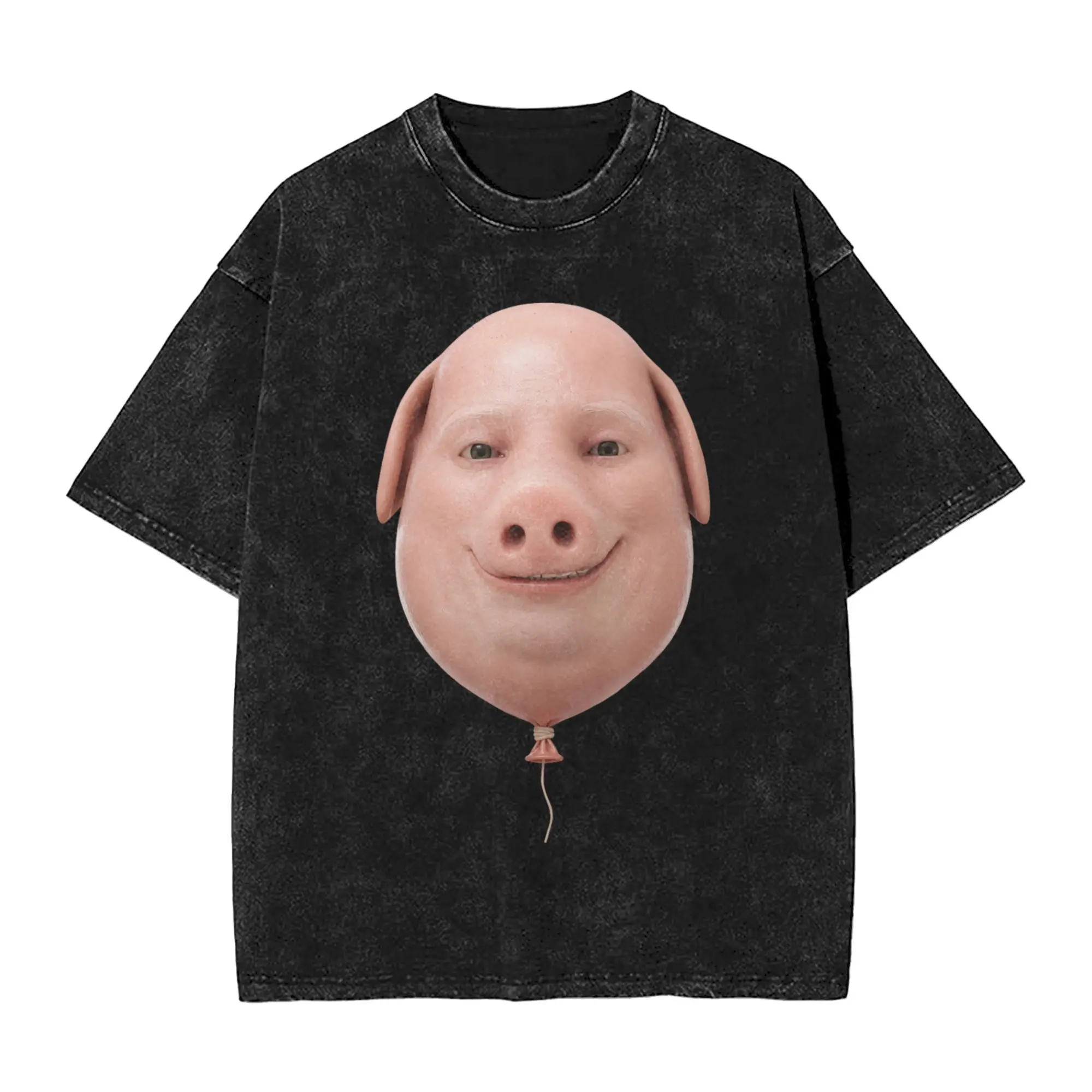 Funny Surreal John Pork Balloon Brainrot Meme T Shirt Men Cotton Leisure T-Shirt Crewneck Tees Short Sleeve Clothes Original