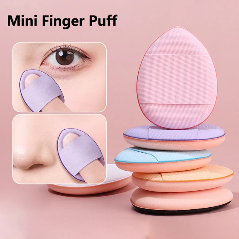 10Pcs/Box Mini Finger Puff Foundation Small Air Cushion Sponge Pad Face Concealer Foundation Cosmetic Applicator Makeup Tools