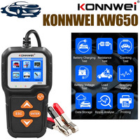 KONNWEI KW650 6V 12V Car Battery Tester 100 to 2000 CCA Motorcycle Auto Battery Analyzer Car Moto Cranking Charging Test Tool