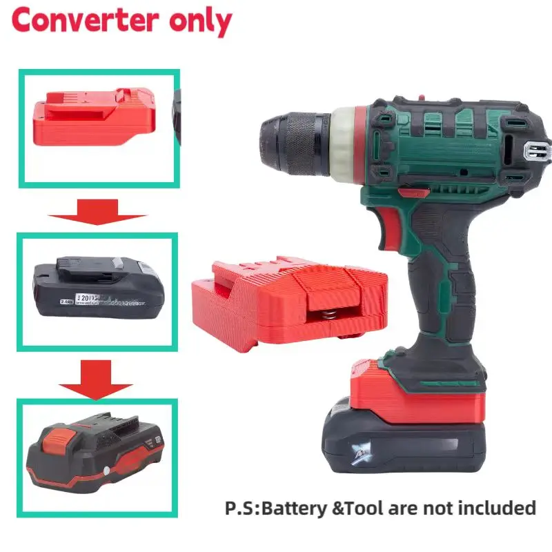 Batterijen Converter Adapter Voor Aldi Ferrex Activ Energy Lithium Converteren naar Parkside Lidl Gereedschap Gebruik (zonder batterij en