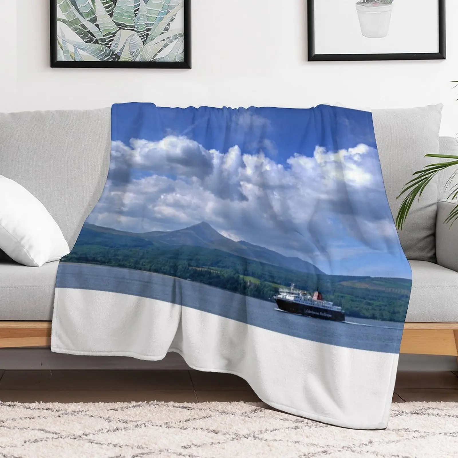 Goatfell, Isle of Arran, Scotland Throw Blanket Summer Fashion Sofas Blankets