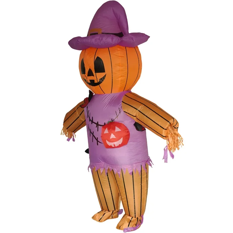 Halloween Inflatable Pumpkin Scarecrow Props Yard Party Decoration Funny Air Model Dress Up