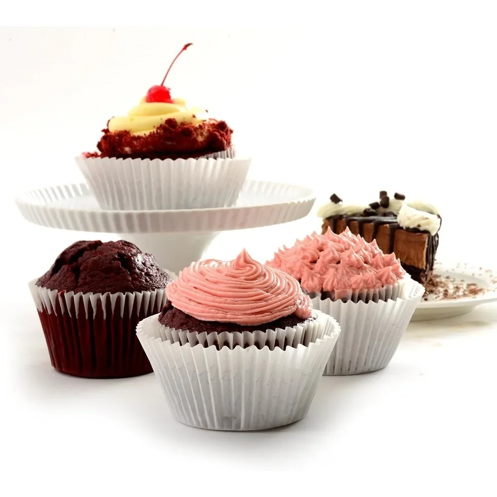 100 Count Baking Cups Non-stick Paper Cups Premium Greaseproof Food Grade Cupcake Liners Microwave Safe Perfect for Desserts