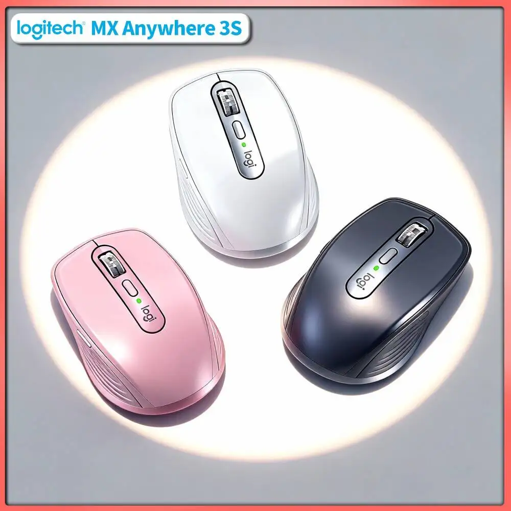 Ergonomic MX Anywhere 3S - 8K DPI, 3-Device Bluetooth, Silent Click, Perfect for DIY Tool Class & Lecture Desk