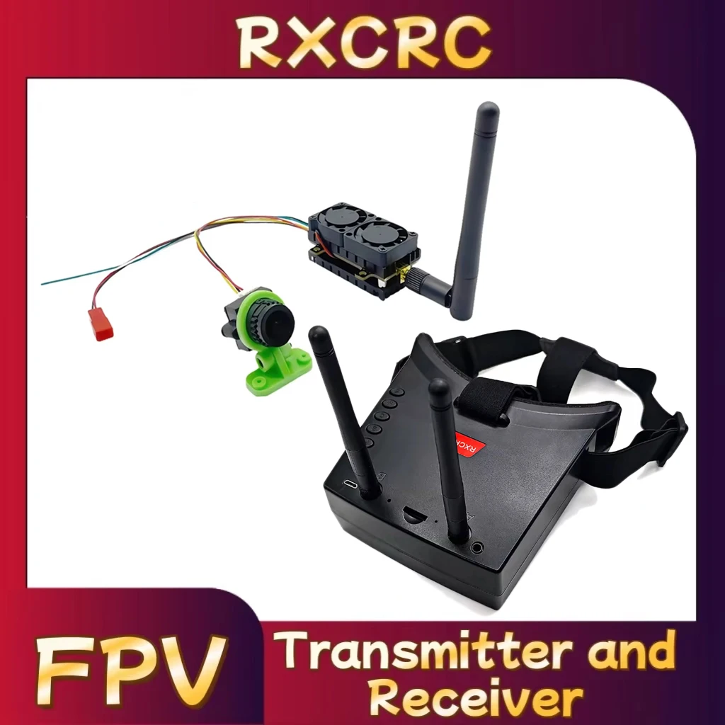 RXCRC 5.8G 48CH 5.5W VTX Transmitter 1000TVL 2.5mm lens Camera FPV 3 inch Receiving Goggles For RC Multicopter FPV Drone Part.
