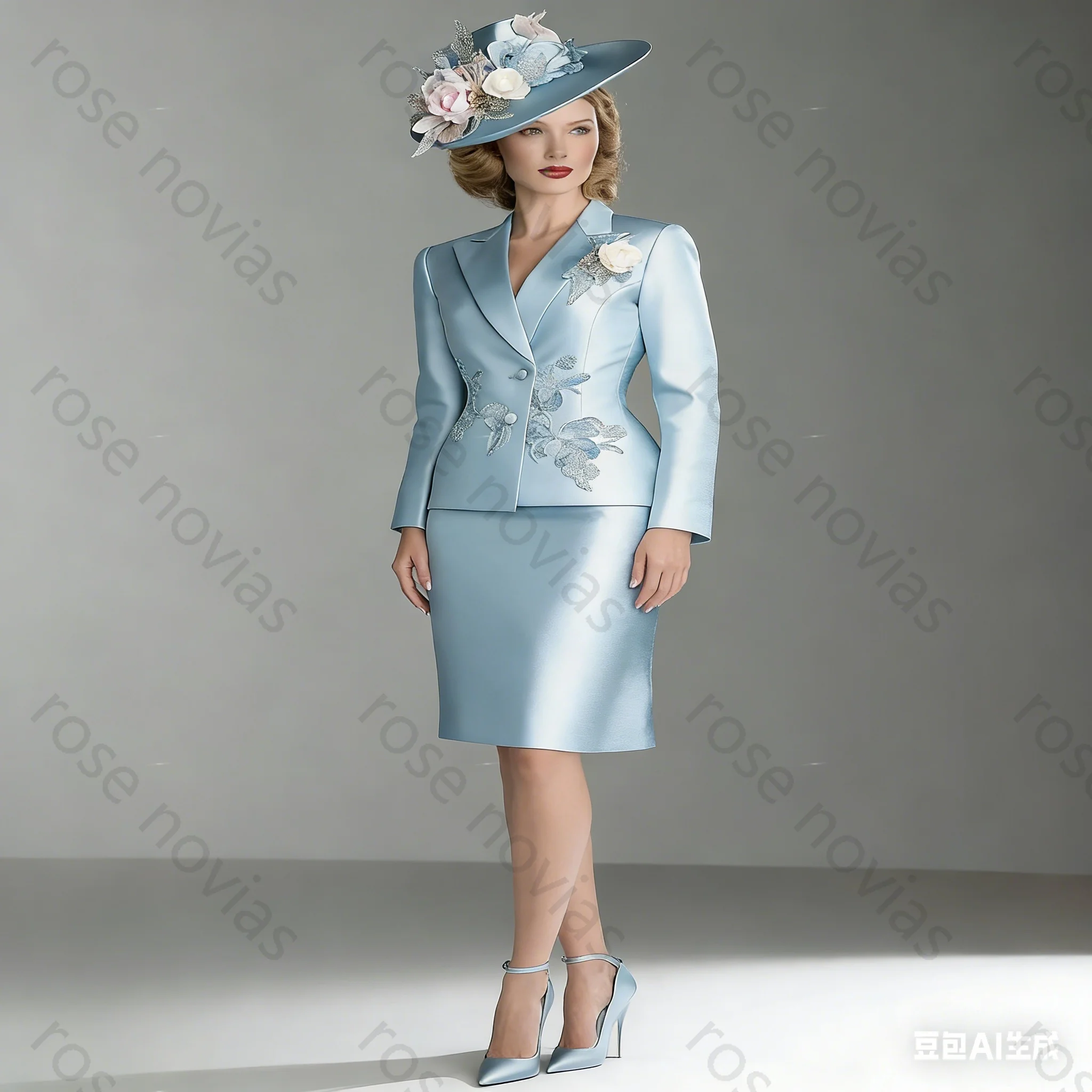 Customized High Quality Modern White Mother of the Bride Dress V-Neck for Knee-Length with Appliques Simple Made for Formal Gown