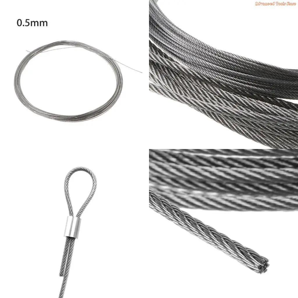 

Кабель из нержавеющей стали 304, 10 метров для садовых инструментов на открытом воздухе, 0,5/0,6/0,8/1/1,2/1,5/2/2,5/3 мм, W91B