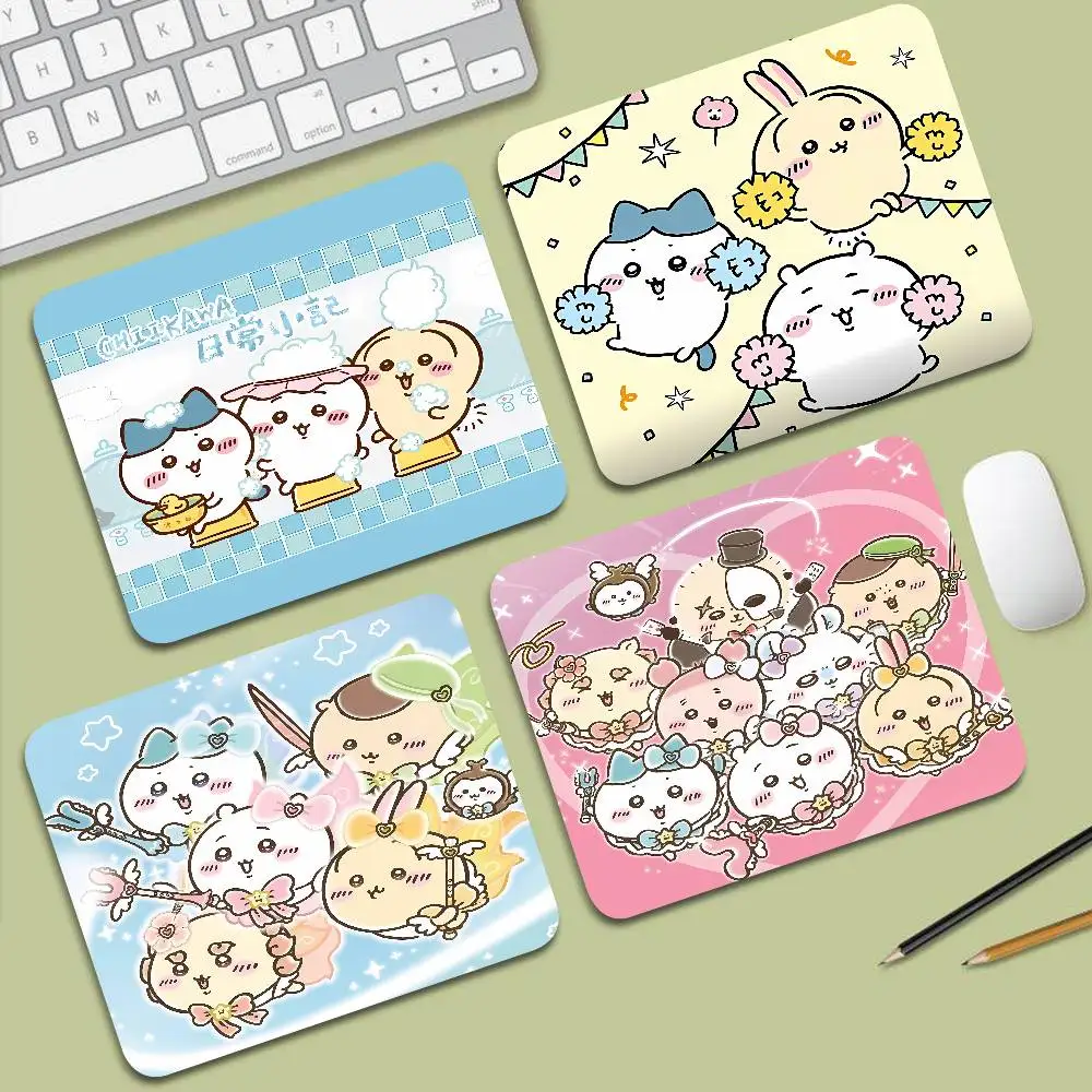 Cartoon Cute C-Chiikawa-A Mouse Pad Small Office Table Mats Computer Accessories Washable Non-slip Rubber With Precision Lock