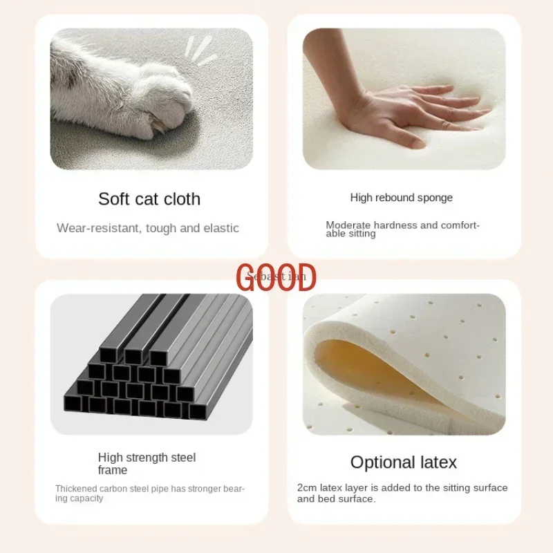 Диван-кровать, складной двойного назначения, маленькая квартира, односпальная, двуспальная, для гостиной, балкона, многофункциональная, 2024, новая телескопическая кровать с облаком