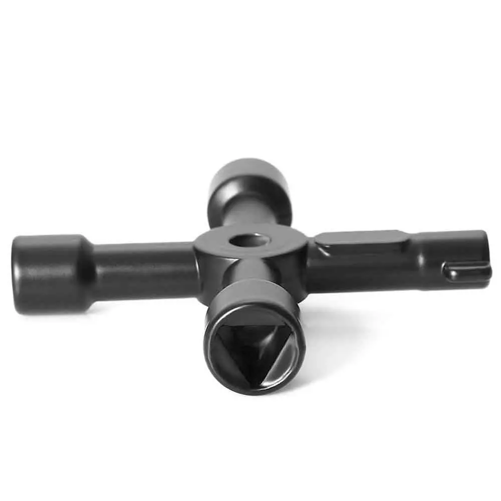 Multi-functional Black Practical 1PCS New Hot Sale Cross Key for Train Electrical Elevator Cabinet Valve Universal Triangle Key