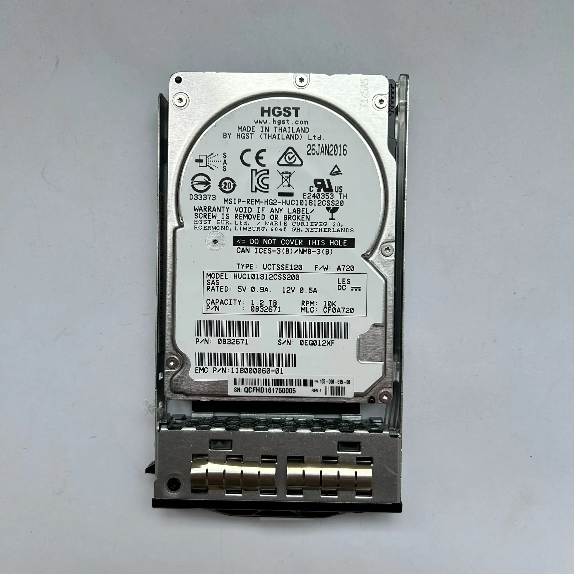 Известный бренд 1.2T SAS HUC101812C