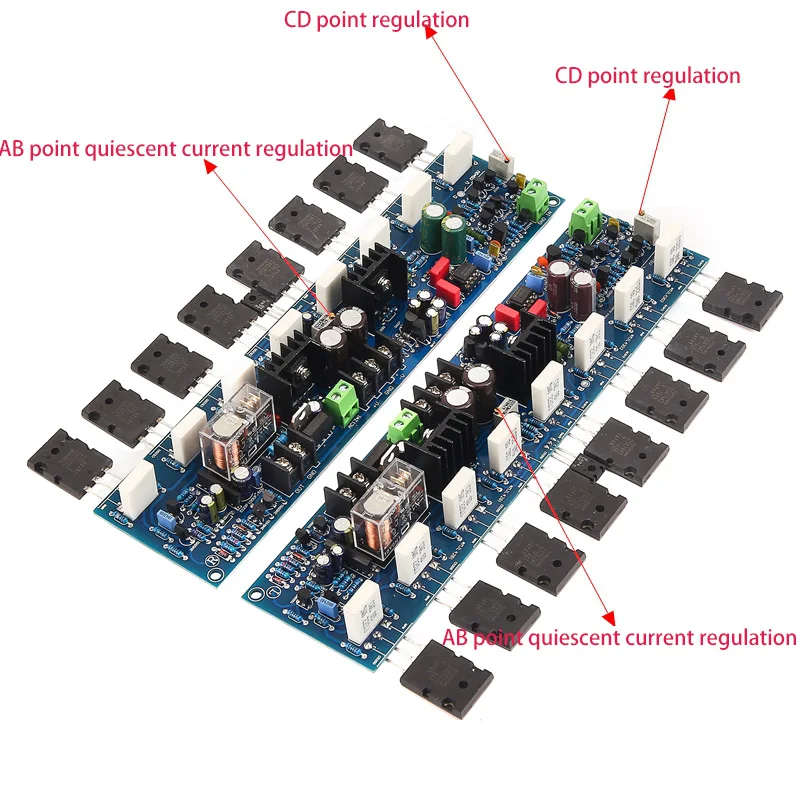 2pcs E405 Stereo Dual Channels Audio Amplifier Board Reference Accuphase Circuit Power AMP A1943/C5200 2SA1930/2SC5171