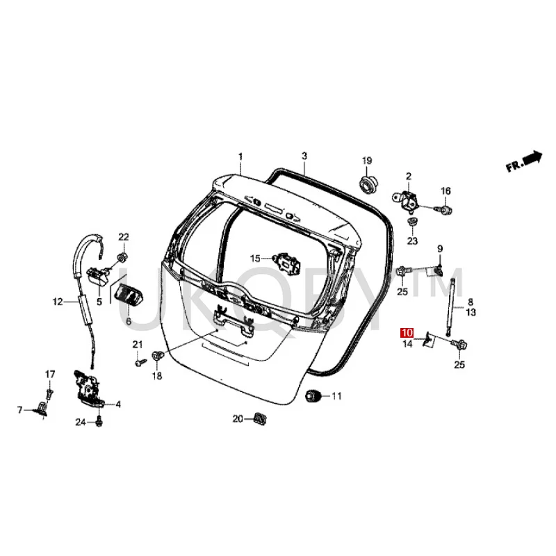 74874T5A000 74824T5A000 Suitable for Ho nd a Fit Tailgate opening lower bracket