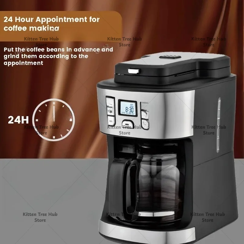 The Fully Automatic Drip-type Coffee Machine with Reservation Mode and Automatic Grinding Function for Household Coffee Beans