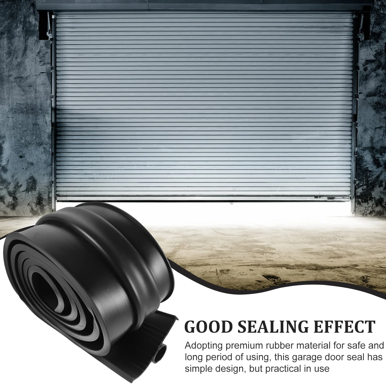 

2M Bottom Rubber Stripping Dust Water Windproof Insulation Easy Cut Garage Accessories Garage Door