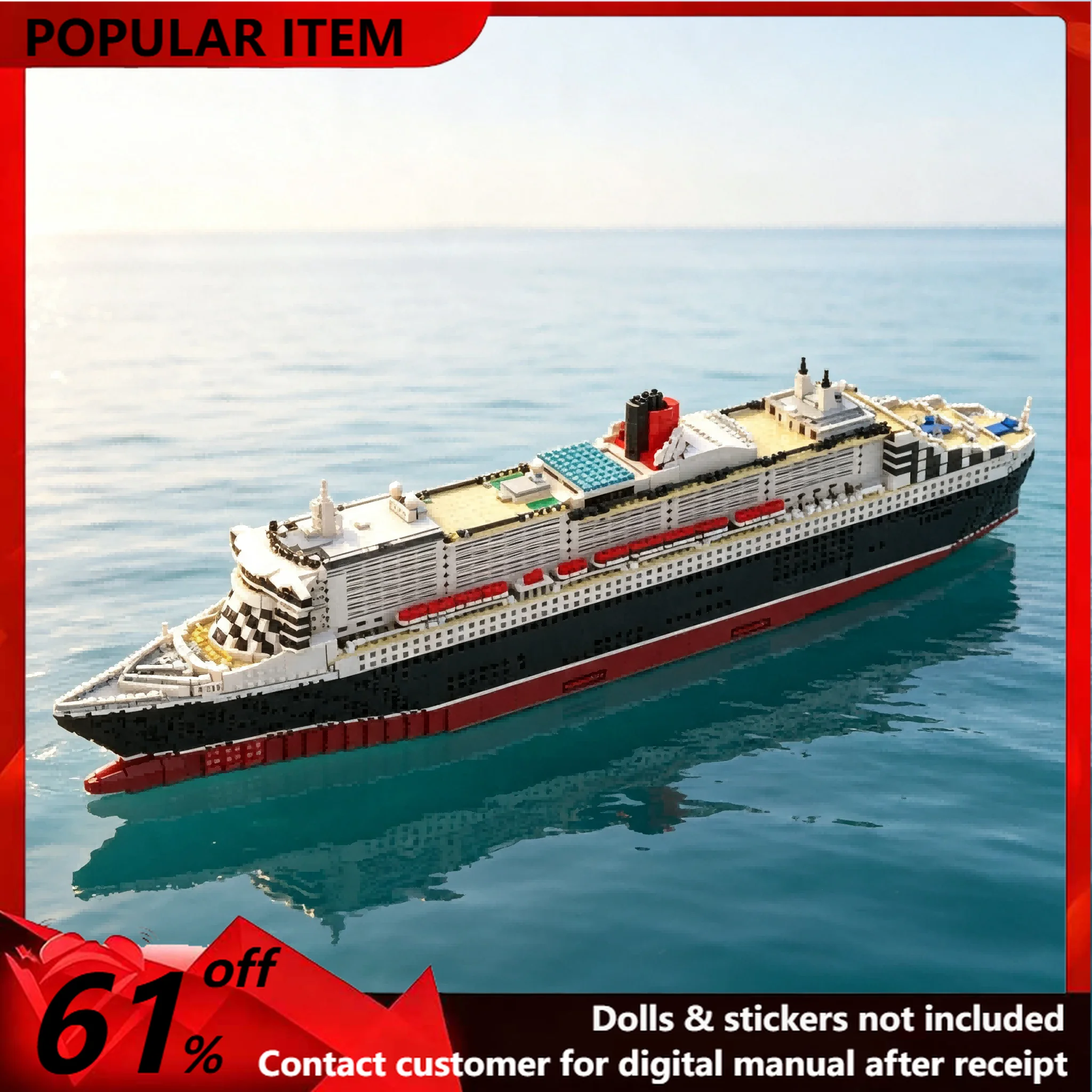 5770PCS MOC Grand Vintage Luxury Ocean Liner Multi‑layer Historic Passenger Vessel Ship Model Building Blocks DIY Assembly Gift