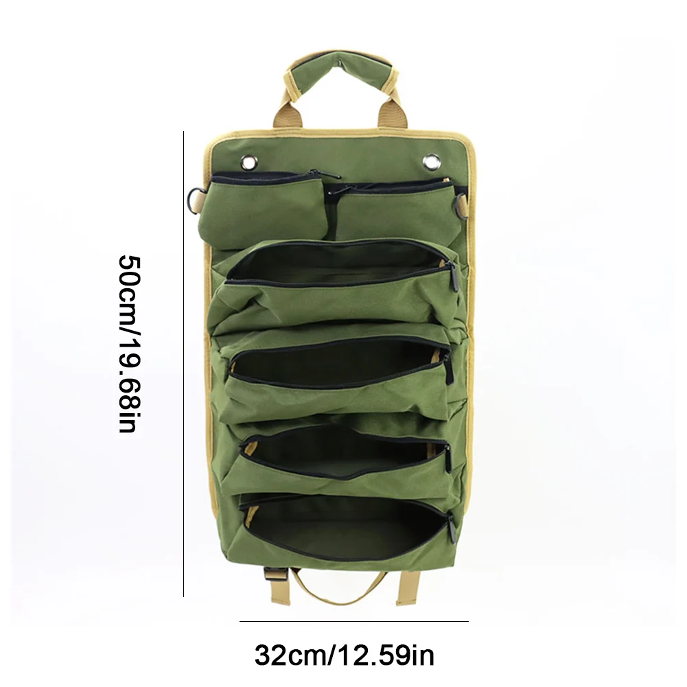 Imagem -06 - Portátil Multi Pocket Tool Organizer Pendurado Bolsa Adequado para Mecânico Eletricista Motocicleta Caminhão