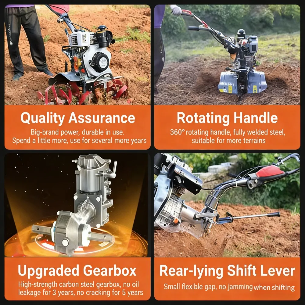 Direct-Drive Multi-Functional Micro Tiller Tractor-Compatible Ridge Tillage Equipment for Complex Farmland Terrain