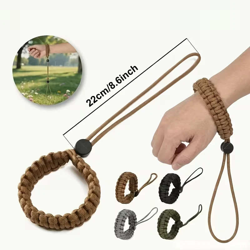 Adjustable Dog Leash, Anti-Pull Pet Leash, Outdoor Survival Bracelet, Paracord Camera Wrist Strap/Lanyard, Universal Woven Wrist