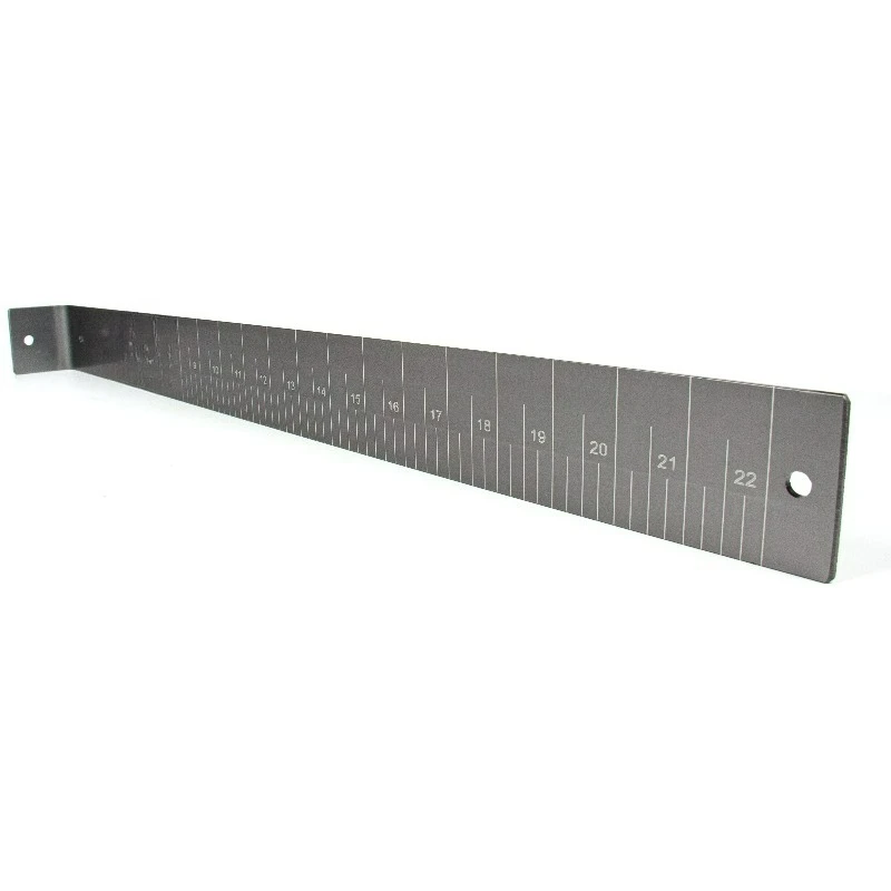 22 In Aluminum Fish Measuring Board, Boat Mount Fishing Ruler with Corrosion Resistant Finish for Freshwater and Saltwater Use