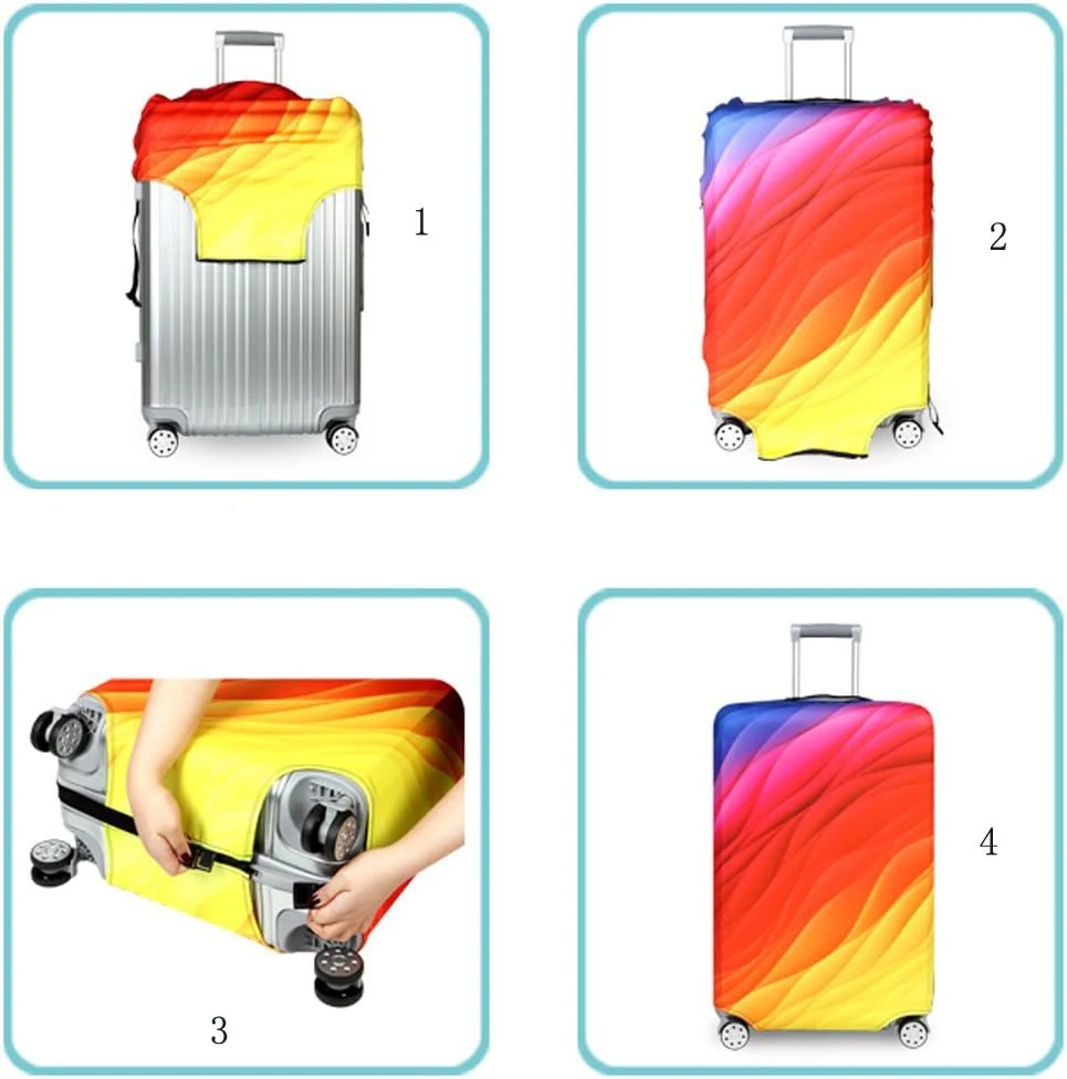 Luggage Cover Stretch Fabric Suitcase Protector Baggage Dust Case Cover Suitable for18-31 Inch Suitcase Case Travel Organizer