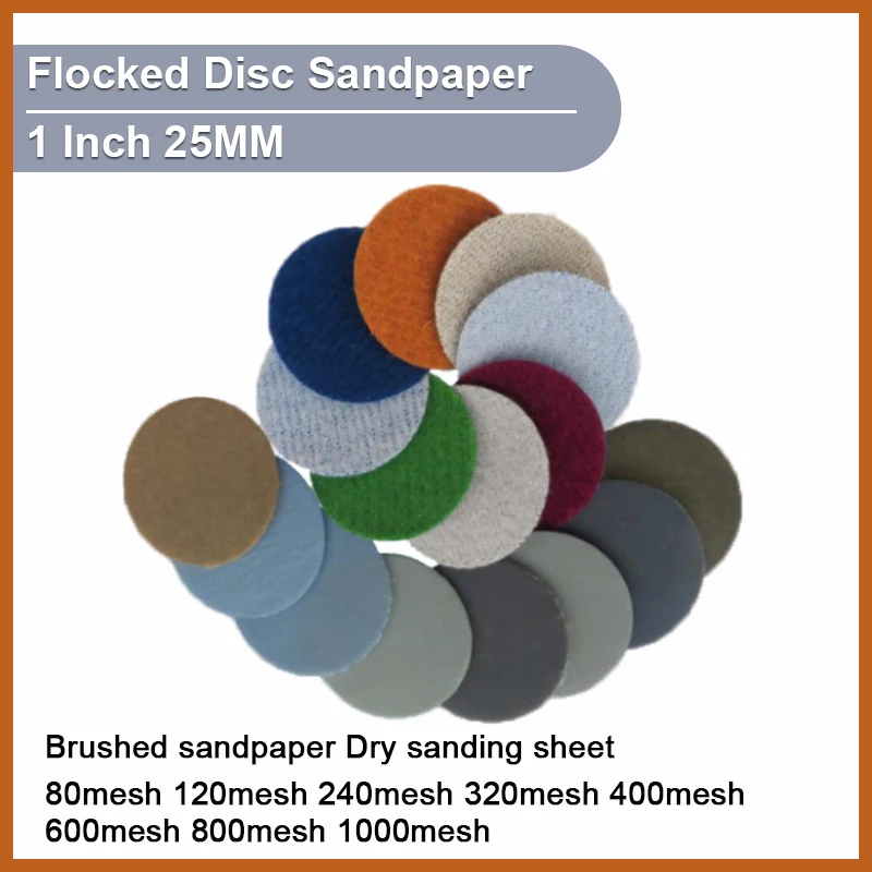 

1Inch 25MM Flocking Disc Sandpaper Water Sand 800 1500 2000 3000 5000 7000 10000 Grains for Polishing and Grinding