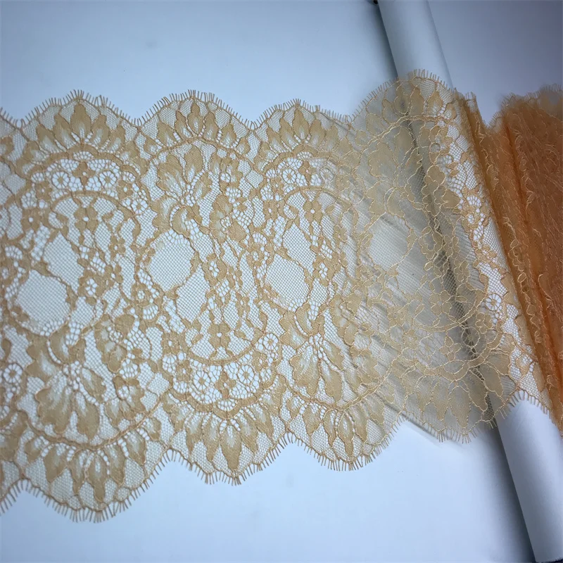 Neon Colors Lace Fabrics Scalloped Eyelash French Lace Trim DIY Lingerie Sewing Accessories Chantilly Lace for Dress Needle Work