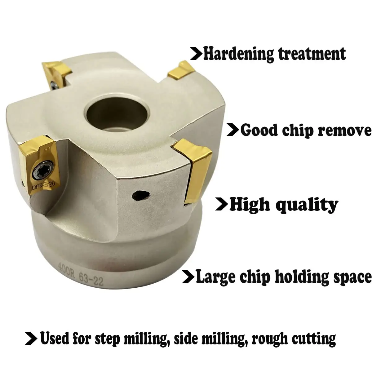 قاطع طحن الوجه مع إدراج ، bapr 40-22-3T/400R 40-22-4T/400R 50-22-5T/400R 6-22-4t/400R 633-22-5t/400R 633-22-5t ، APMT1604PDER