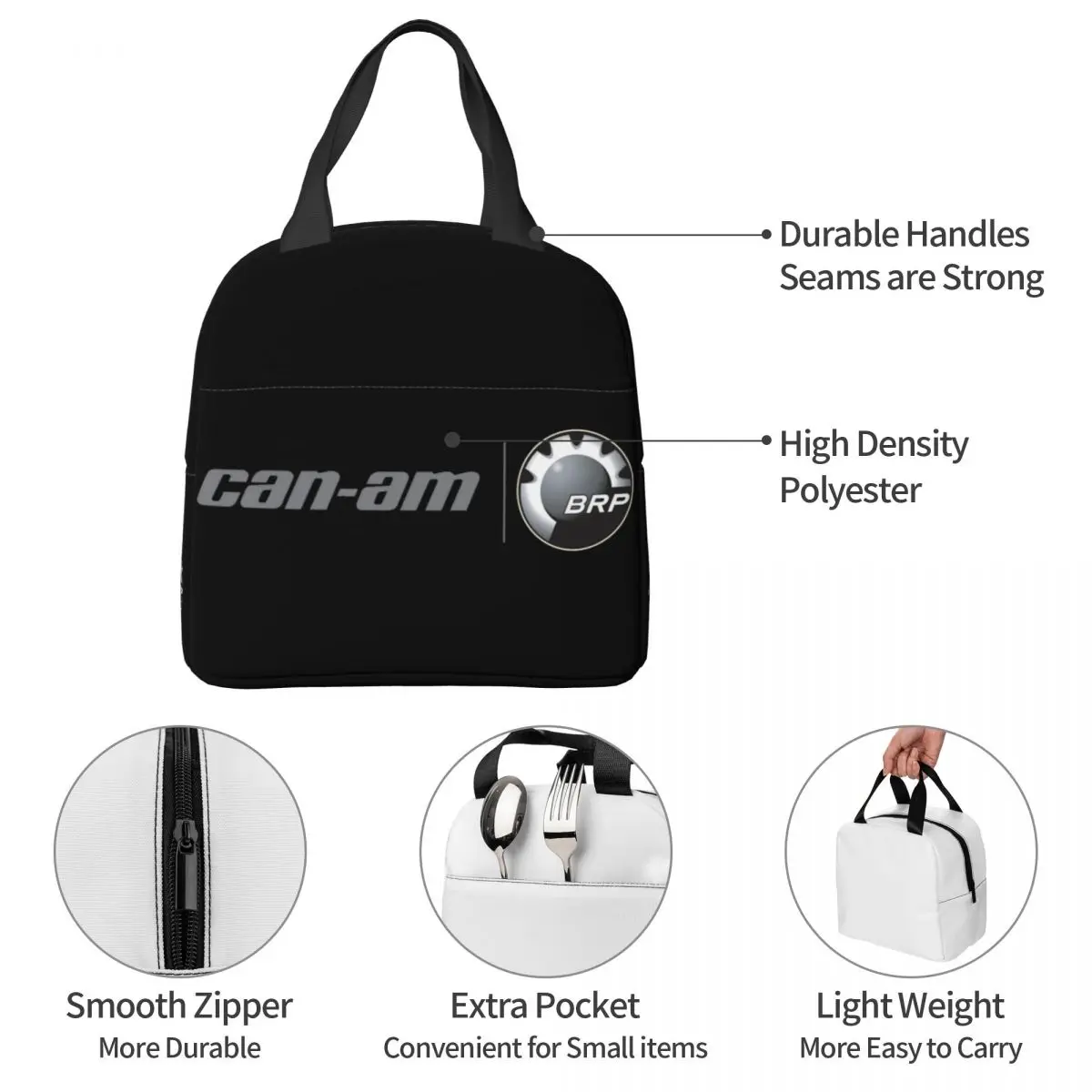 Enduro Cross Can Am Team Thermal Insulated Lunch Bags for Office Portable Bento Box Thermal Cooler Lunch Boxes