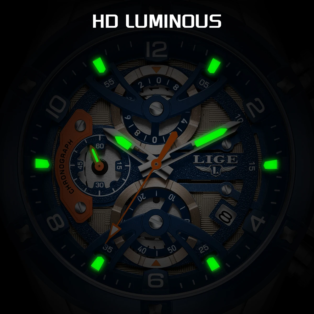 LIGE Fashion Luxury Quartz Watches for Men Simple Outdoor Casual Sports Waterproof Date Man Watch Random Gifts Box Reloj Hombre