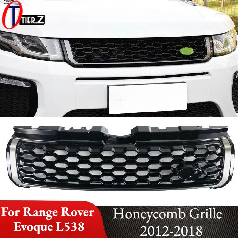 

Решетка переднего бампера для Range Rover Evoque L538 2012-2018, черная сотовая решетка, комплект для переоборудования, гоночные грили, автомобильные аксессуары из АБС-пластика